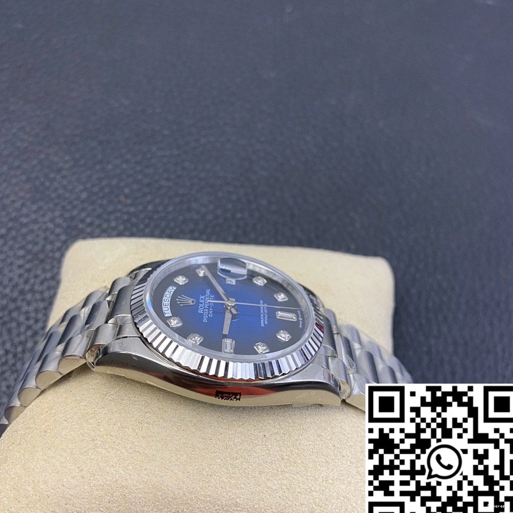 Dial M128239-0023 Diamond Rolex Blue EW Factory Day-Date Gradient 0406